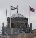 Toren met dakbedekking van Engelse leisteen.
<br/>
Corrie Groen- Pickhard, 2015-02-20